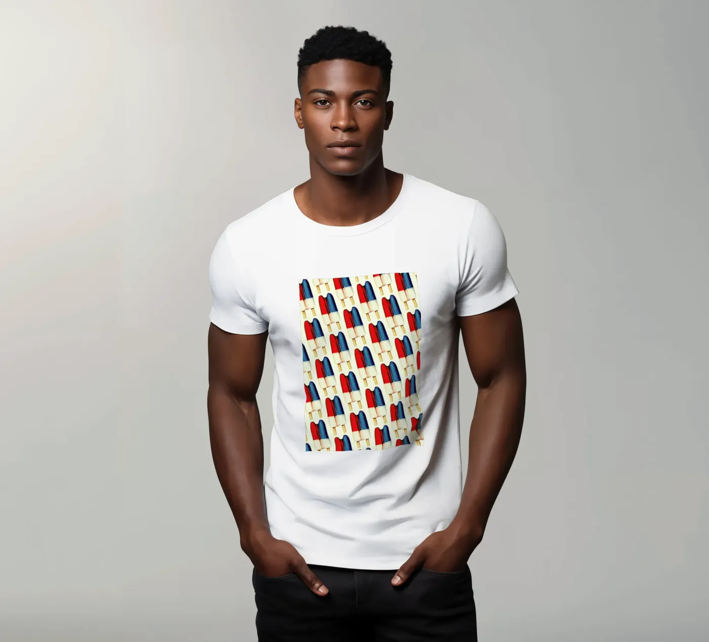 Double Popsicle Pattern t-shirt van Kelly Gilleran