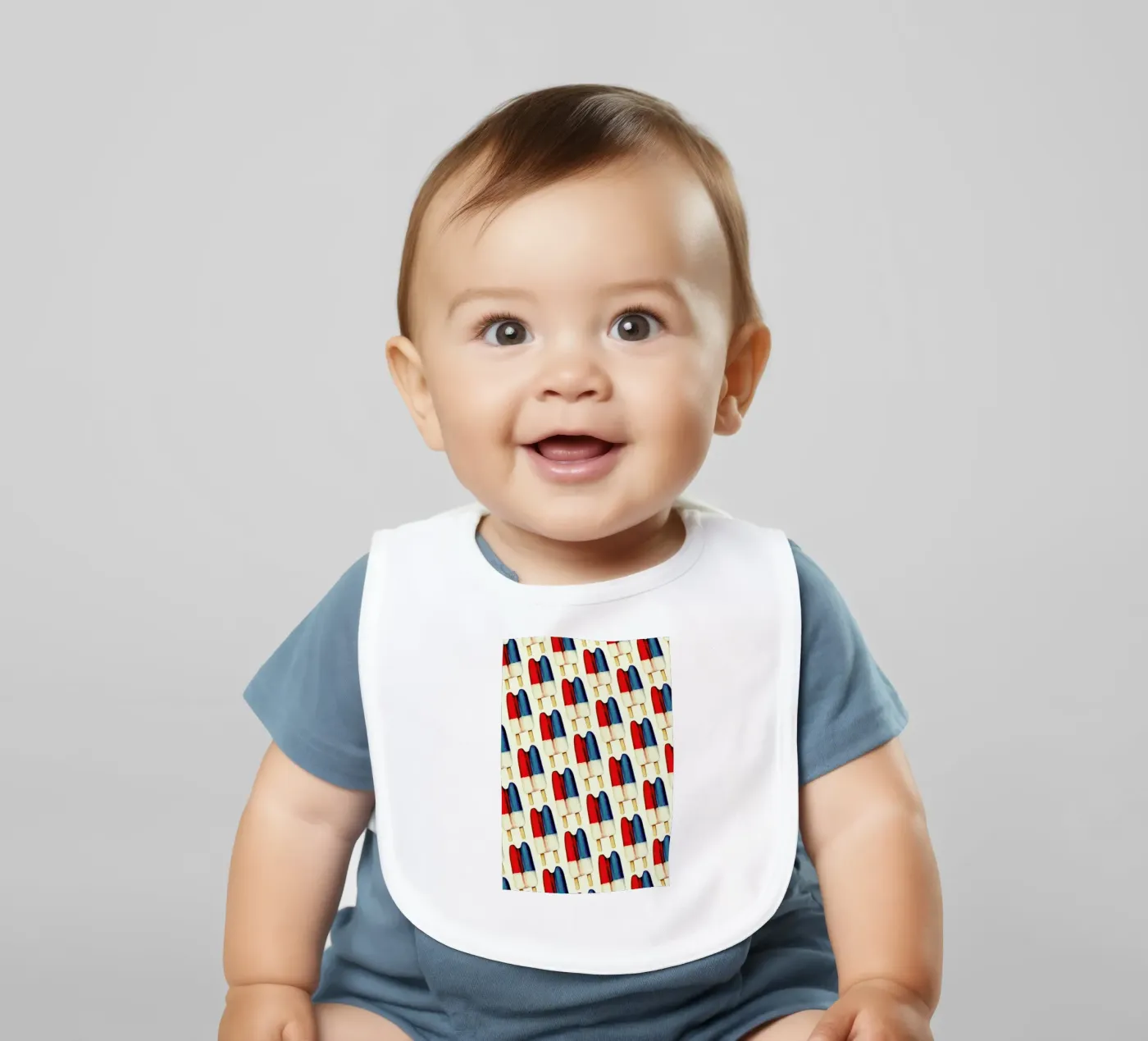 Double Popsicle Pattern baby slabbetje van Kelly Gilleran