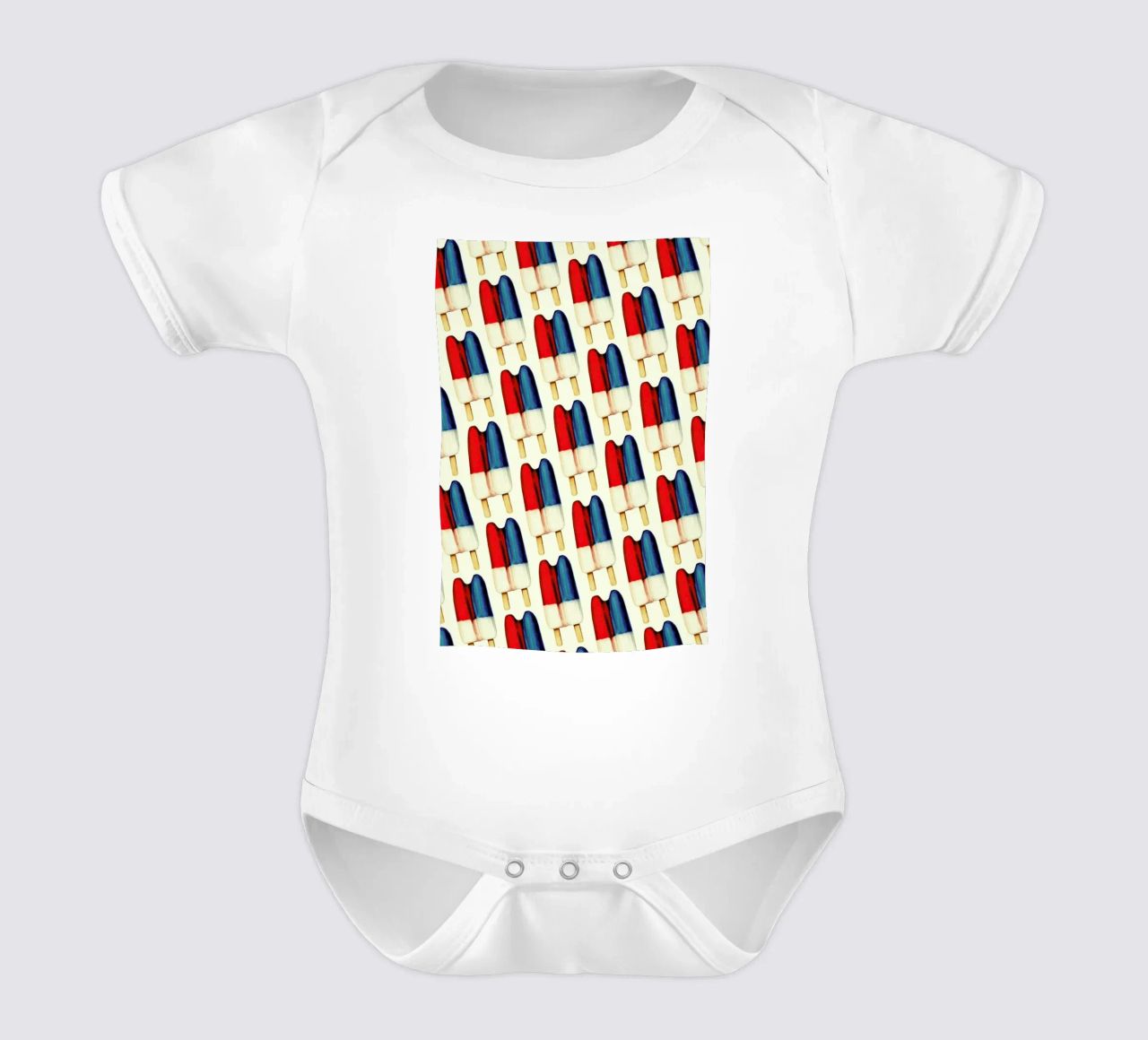 Double Popsicle Pattern body neonato maniche corte da Kelly Gilleran