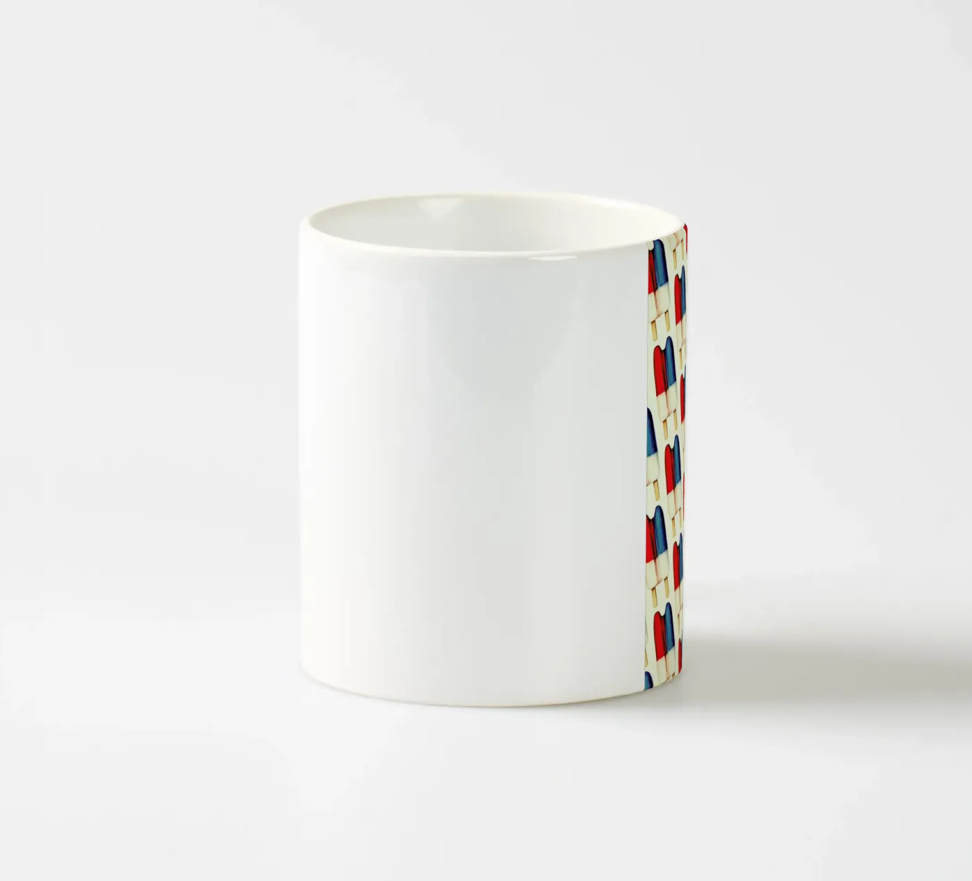 Double Popsicle Pattern ceramic mug by Kelly Gilleran