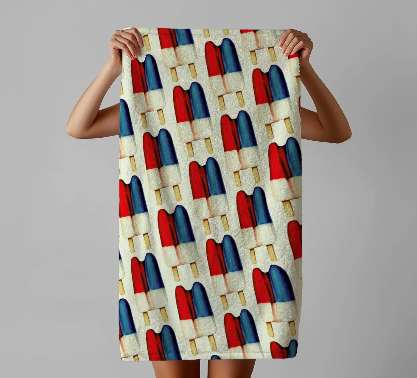 Double Popsicle Pattern badhanddoek van Kelly Gilleran