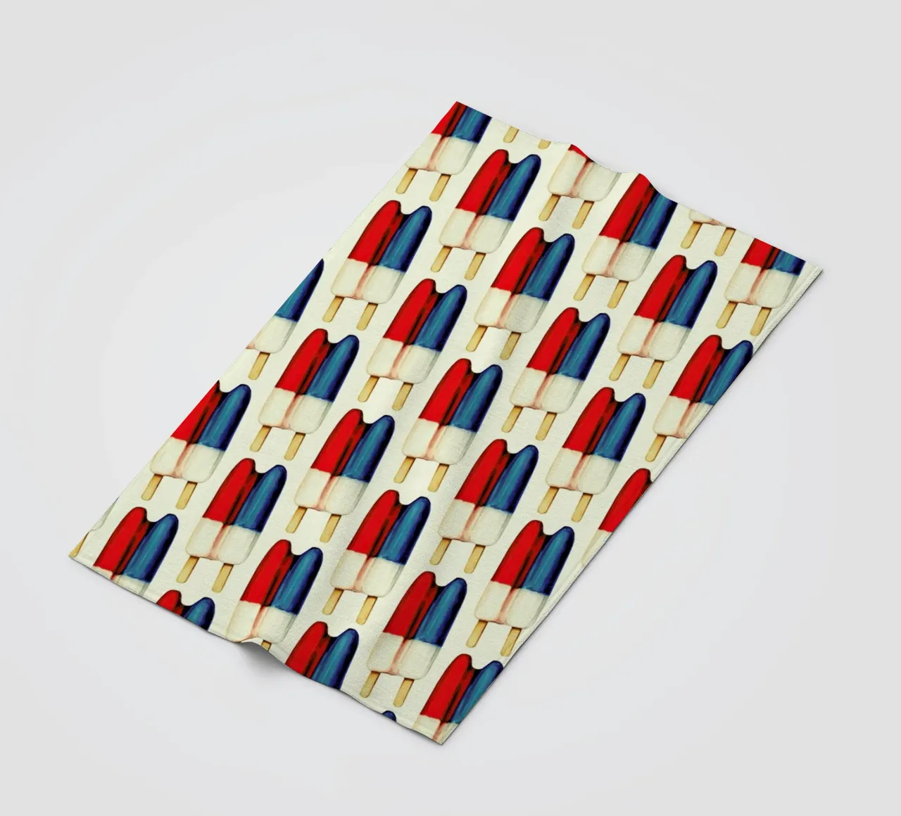 Double Popsicle Pattern fleece blanket by Kelly Gilleran