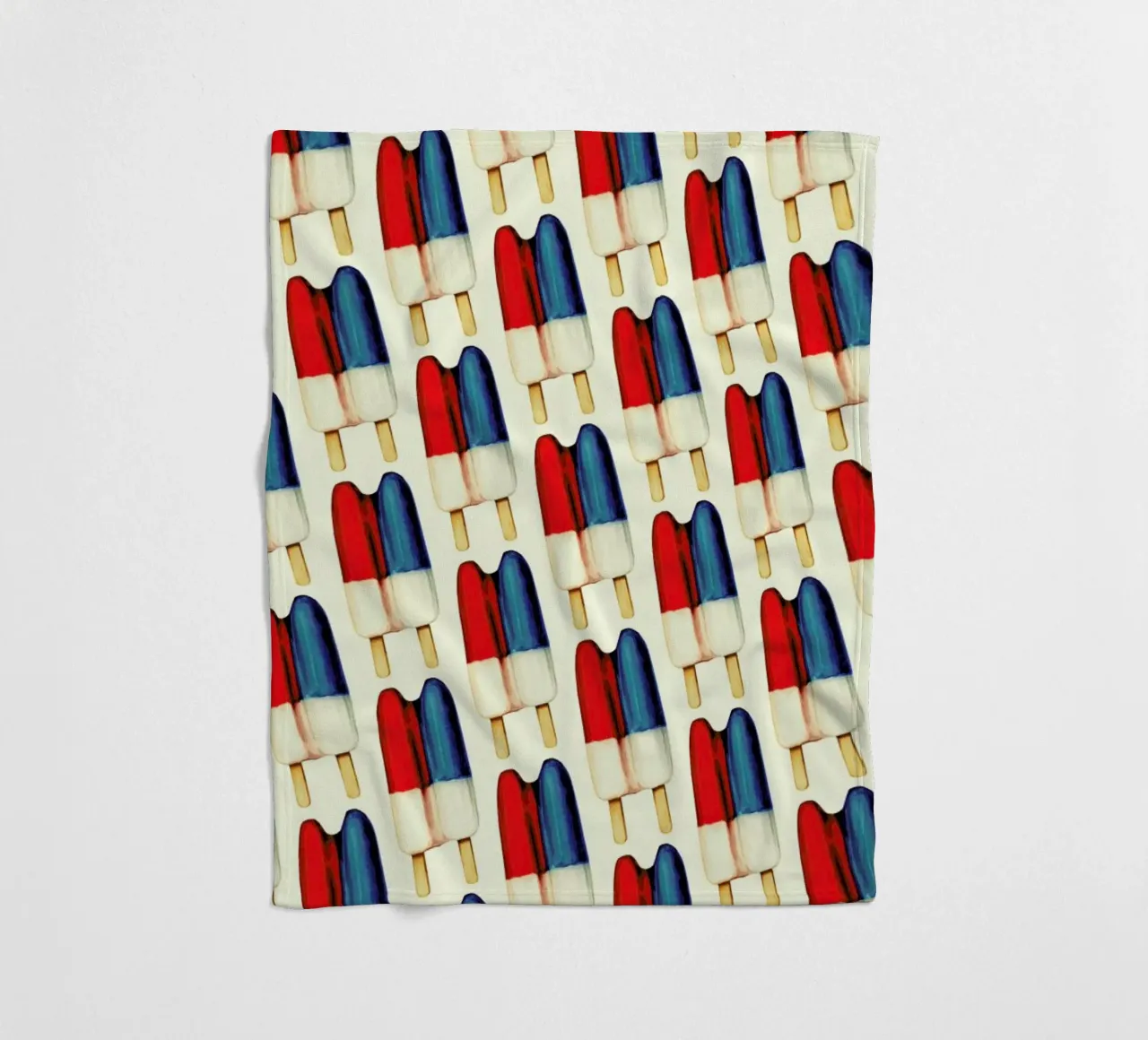 Double Popsicle Pattern fleece blanket by Kelly Gilleran