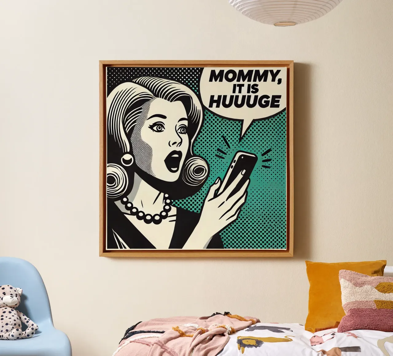 Mamma, è ENORME - Stampa poster d'epoca tela con Cornice a cassetta da posterprints-by-nomad