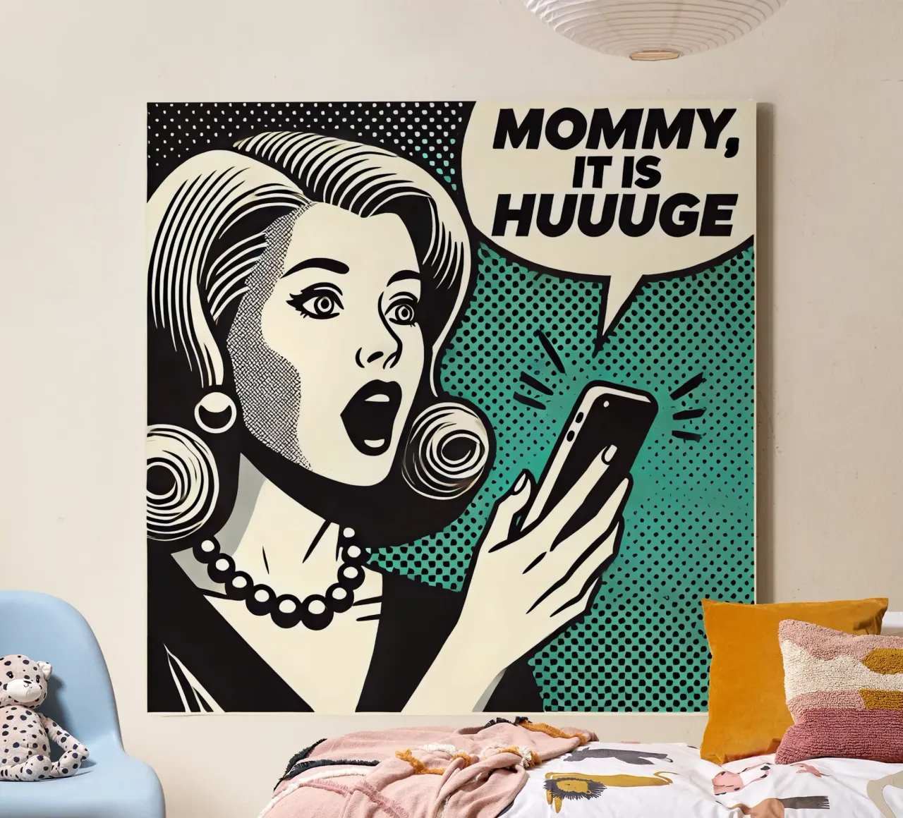 Mamma, è ENORME - Stampa poster d'epoca tela con Cornice a cassetta da posterprints-by-nomad