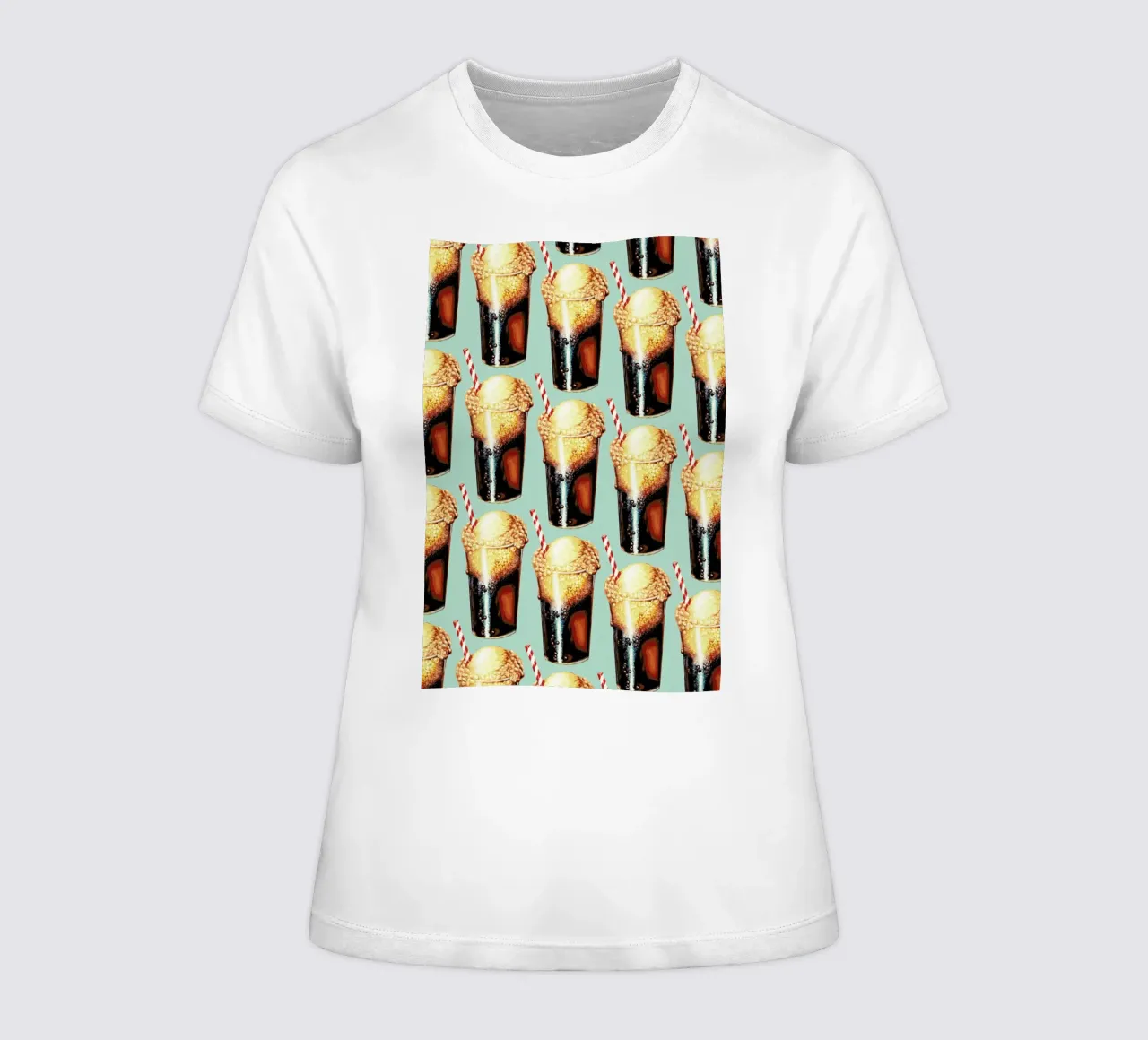 Rootbeer Float Pattern t-shirt da donna da Kelly Gilleran