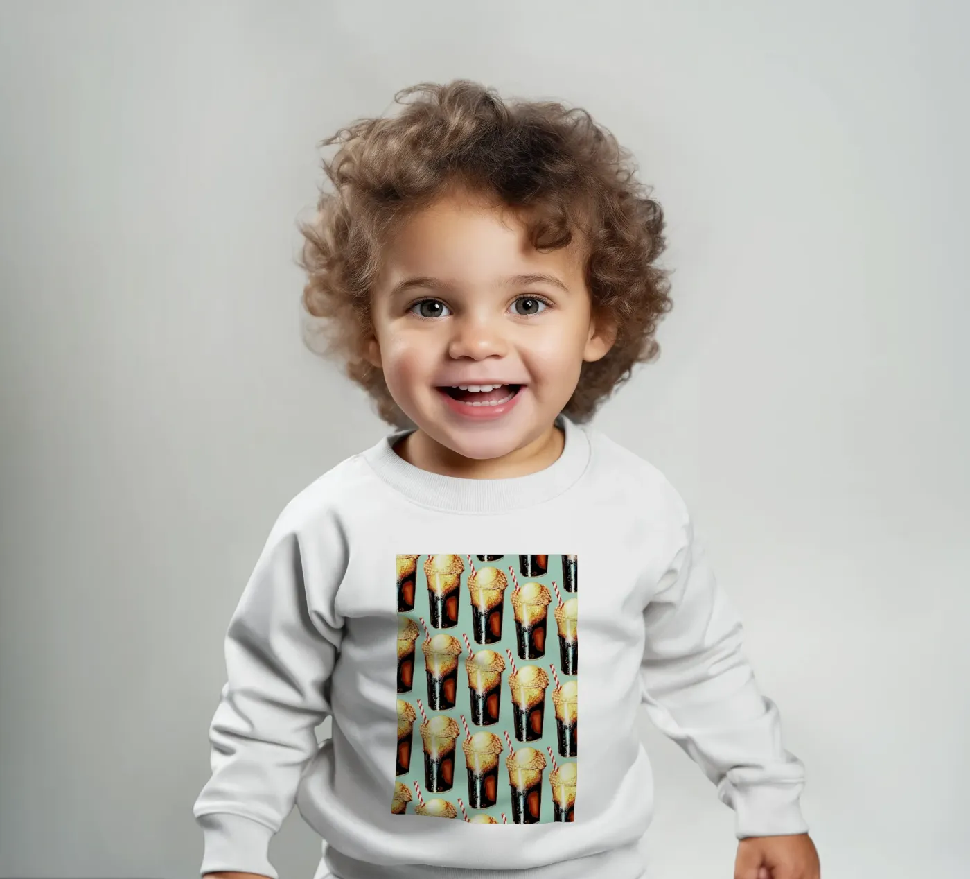 Rootbeer Float Pattern baby sweatshirt by Kelly Gilleran