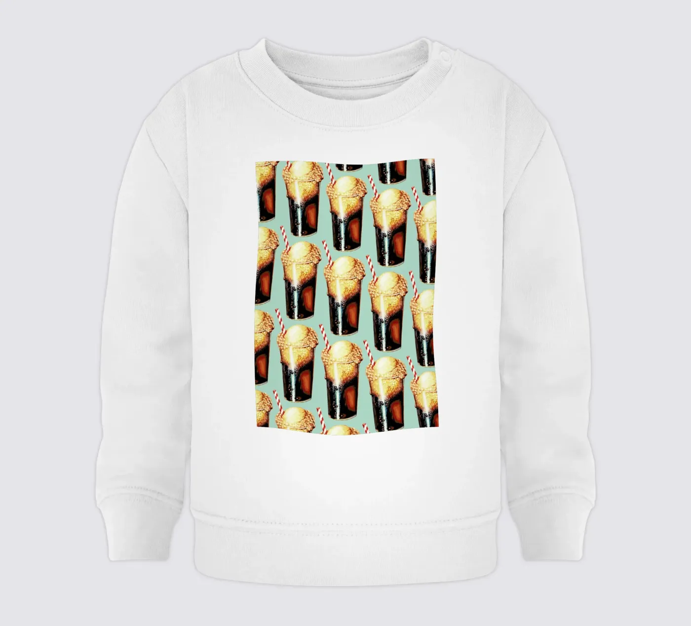 Rootbeer Float Pattern baby sweatshirt by Kelly Gilleran