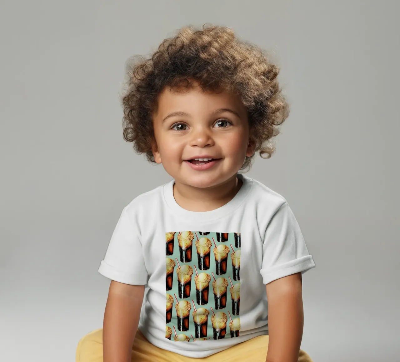 Rootbeer Float Pattern baby t-shirt van Kelly Gilleran