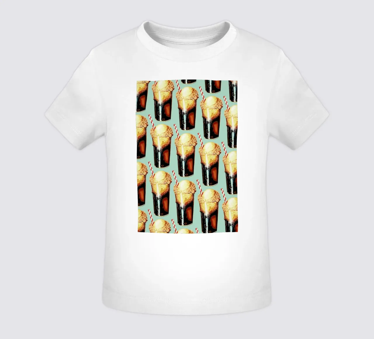 Rootbeer Float Pattern baby t-shirt van Kelly Gilleran