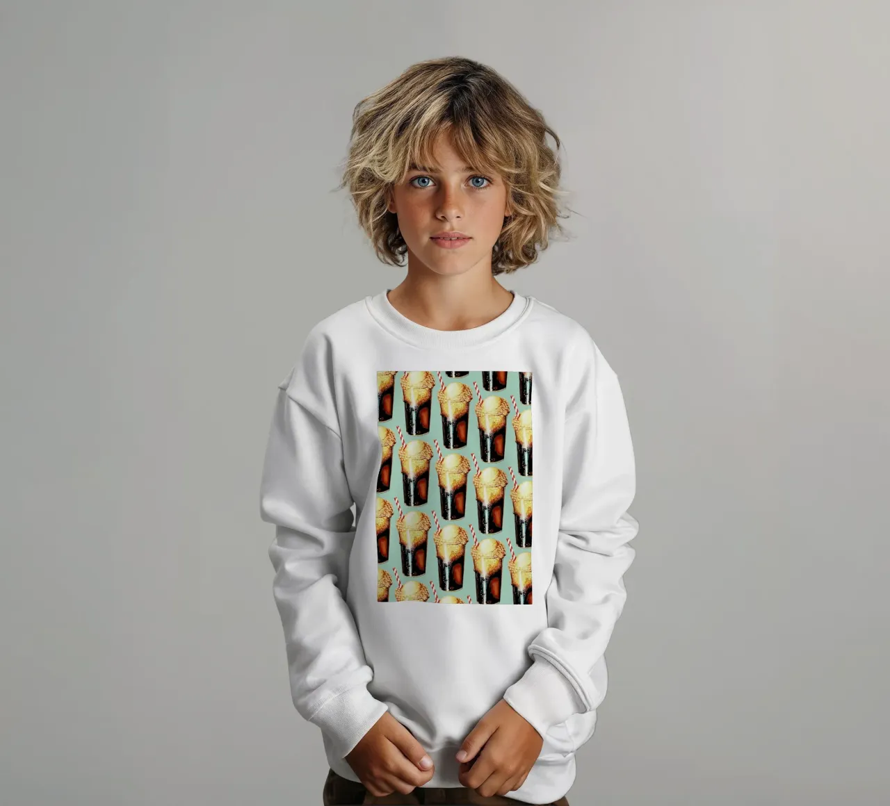 Rootbeer Float Pattern Kinder Sweatshirt von Kelly Gilleran