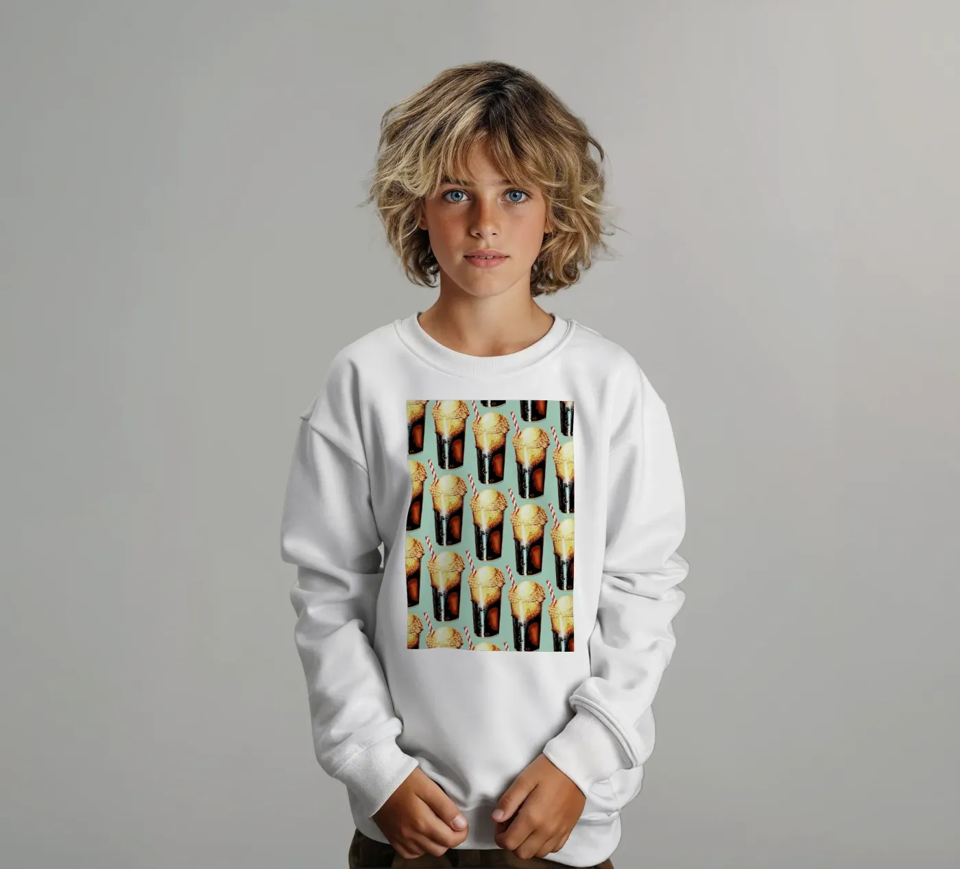 Rootbeer Float Pattern kinder sweatshirt van Kelly Gilleran