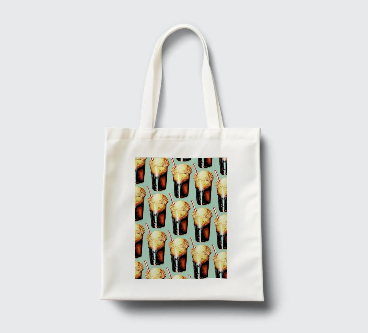 Rootbeer Float Pattern borsa in juta da Kelly Gilleran