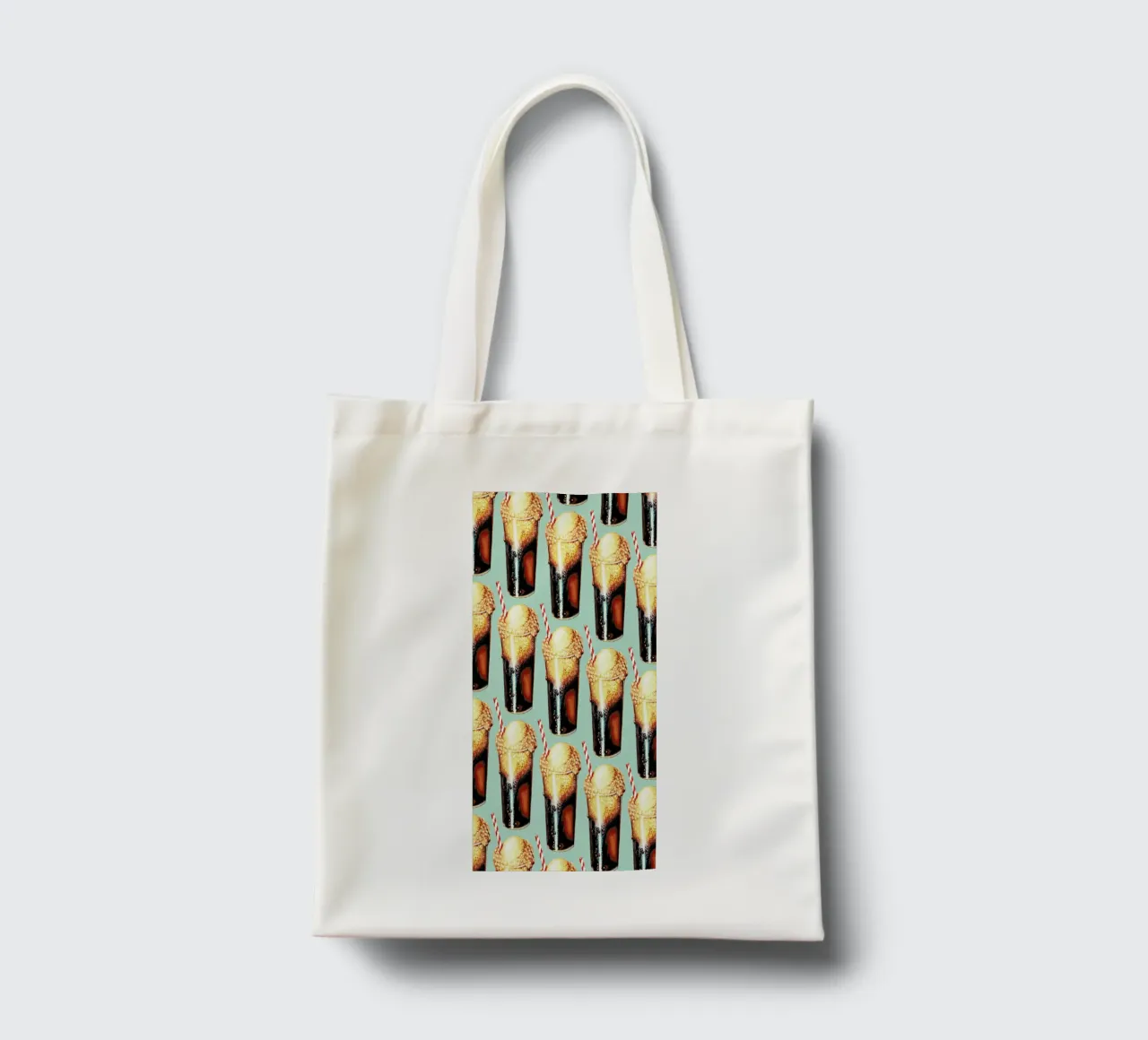 Rootbeer Float Pattern borsa in juta da Kelly Gilleran