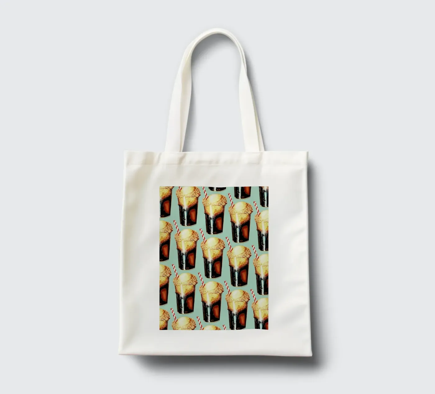 Rootbeer Float Pattern Jutebeutel von Kelly Gilleran