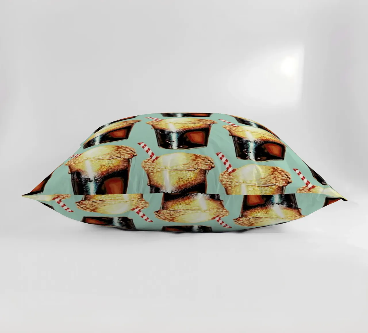 Rootbeer Float Pattern decorative cushion by Kelly Gilleran
