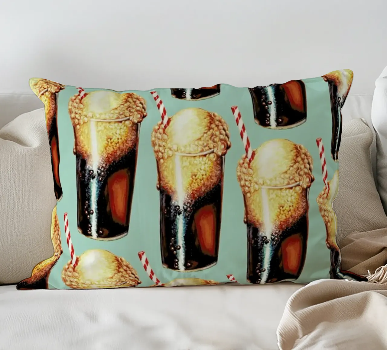 Rootbeer Float Pattern cuscino da Kelly Gilleran