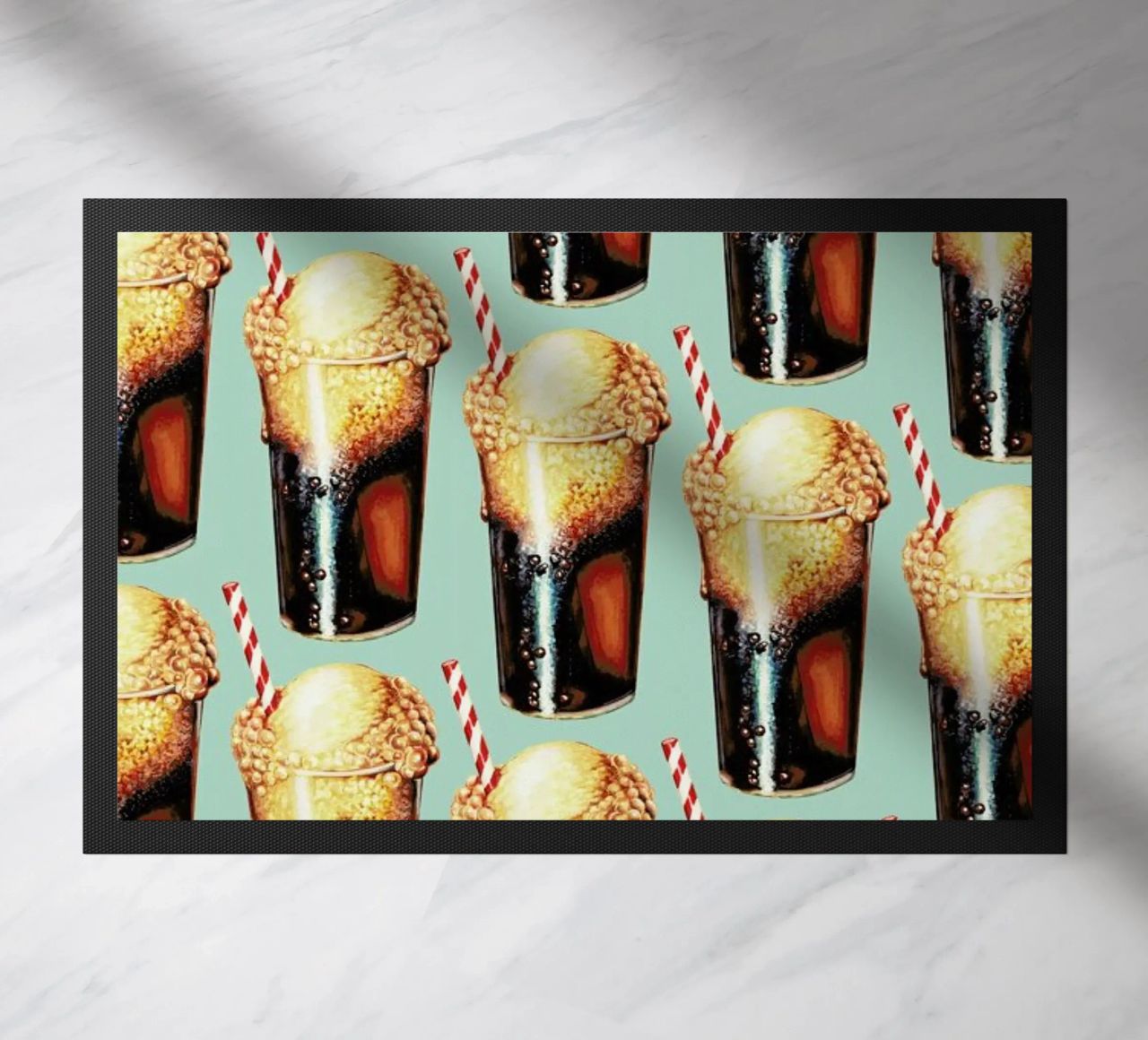 Rootbeer Float Pattern doormat by Kelly Gilleran
