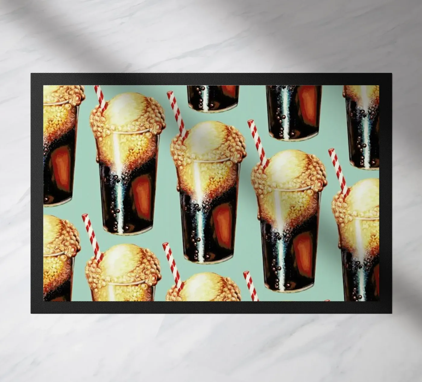 Rootbeer Float Pattern doormat by Kelly Gilleran