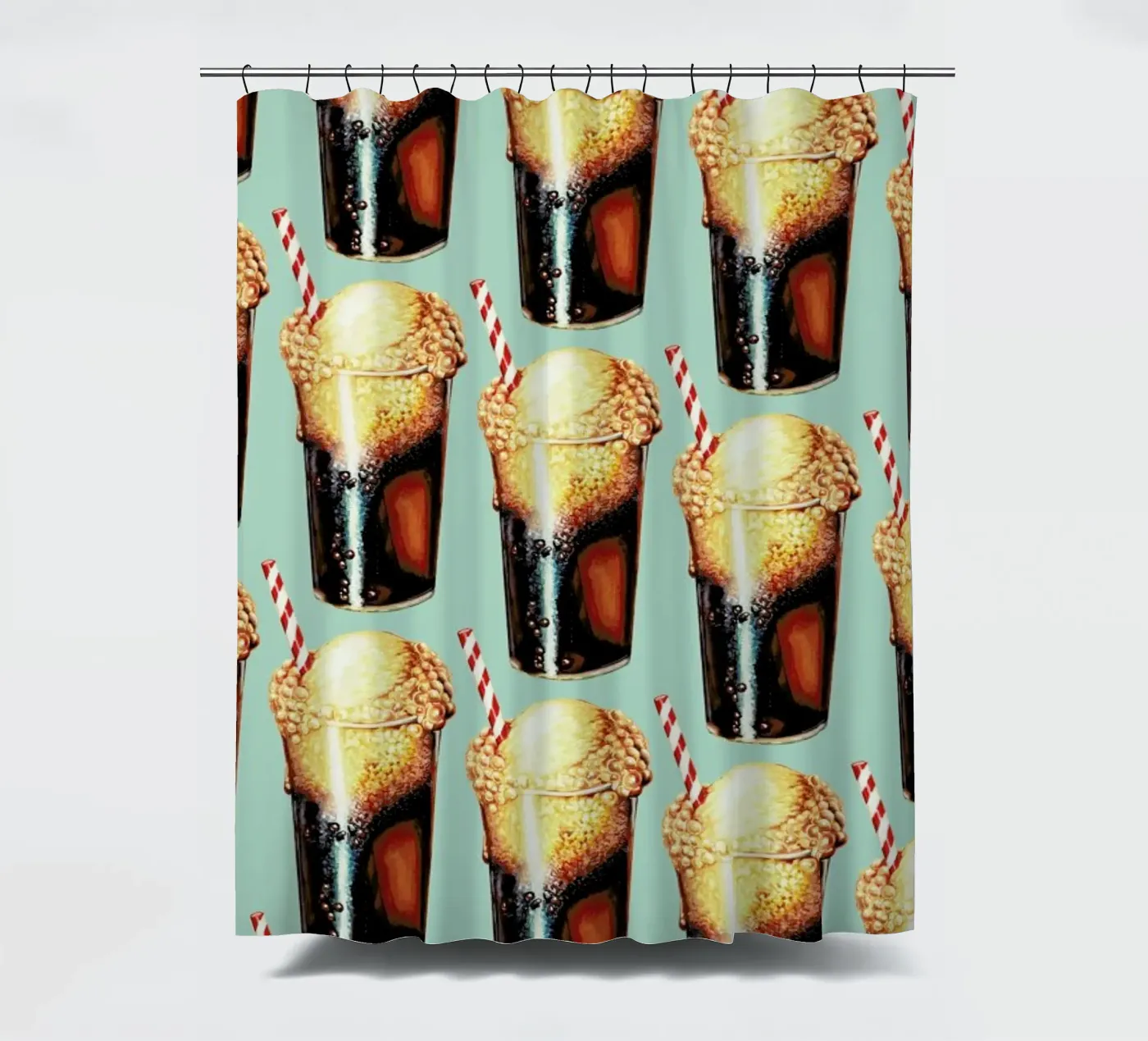 Rootbeer Float Pattern Duschvorhang von Kelly Gilleran