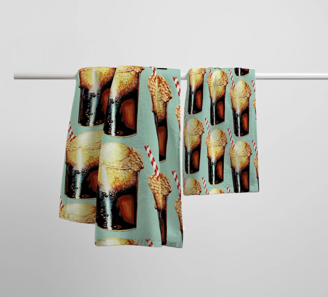 Rootbeer Float Pattern towel by Kelly Gilleran