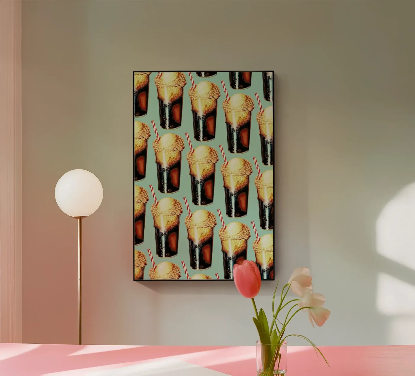 Rootbeer Float Pattern acrylic glass by Kelly Gilleran