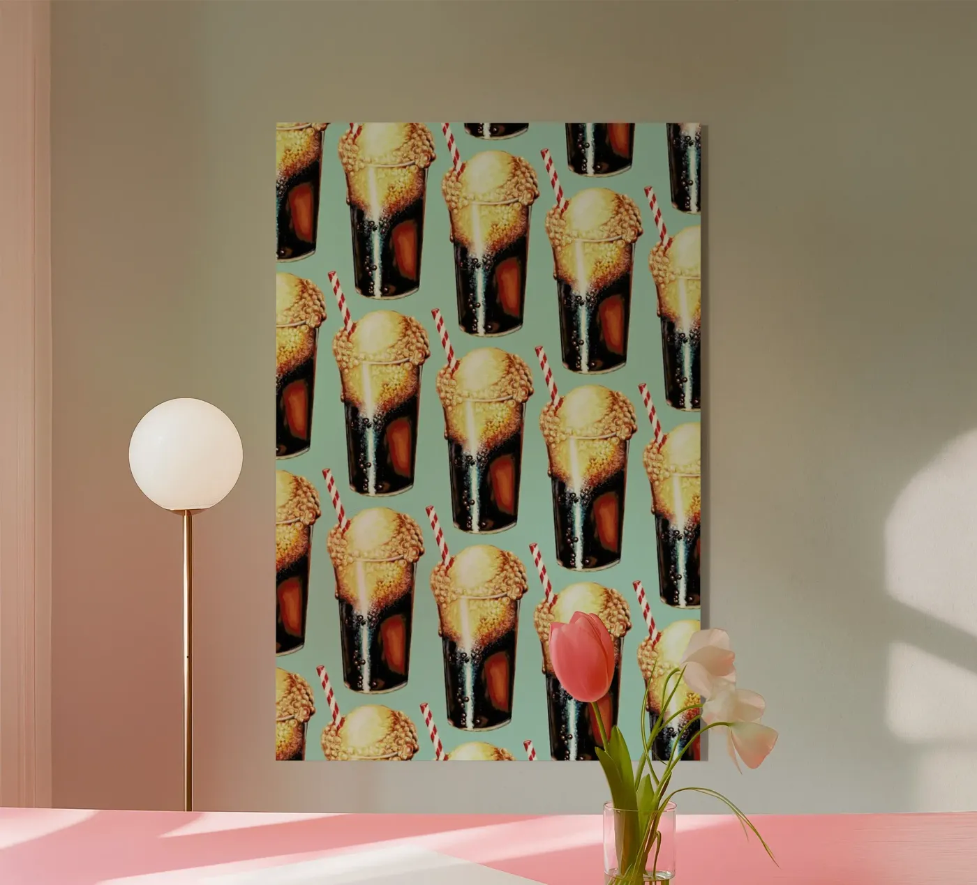 Rootbeer Float Pattern acrylic glass by Kelly Gilleran