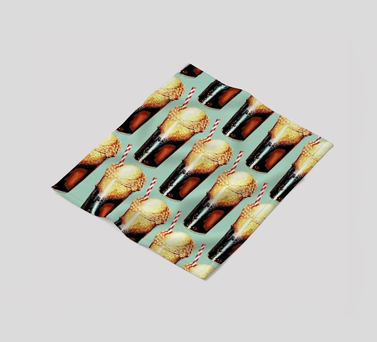 Rootbeer Float Pattern fleece blanket by Kelly Gilleran