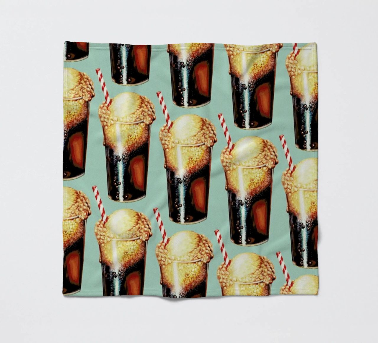 Rootbeer Float Pattern fleece blanket by Kelly Gilleran