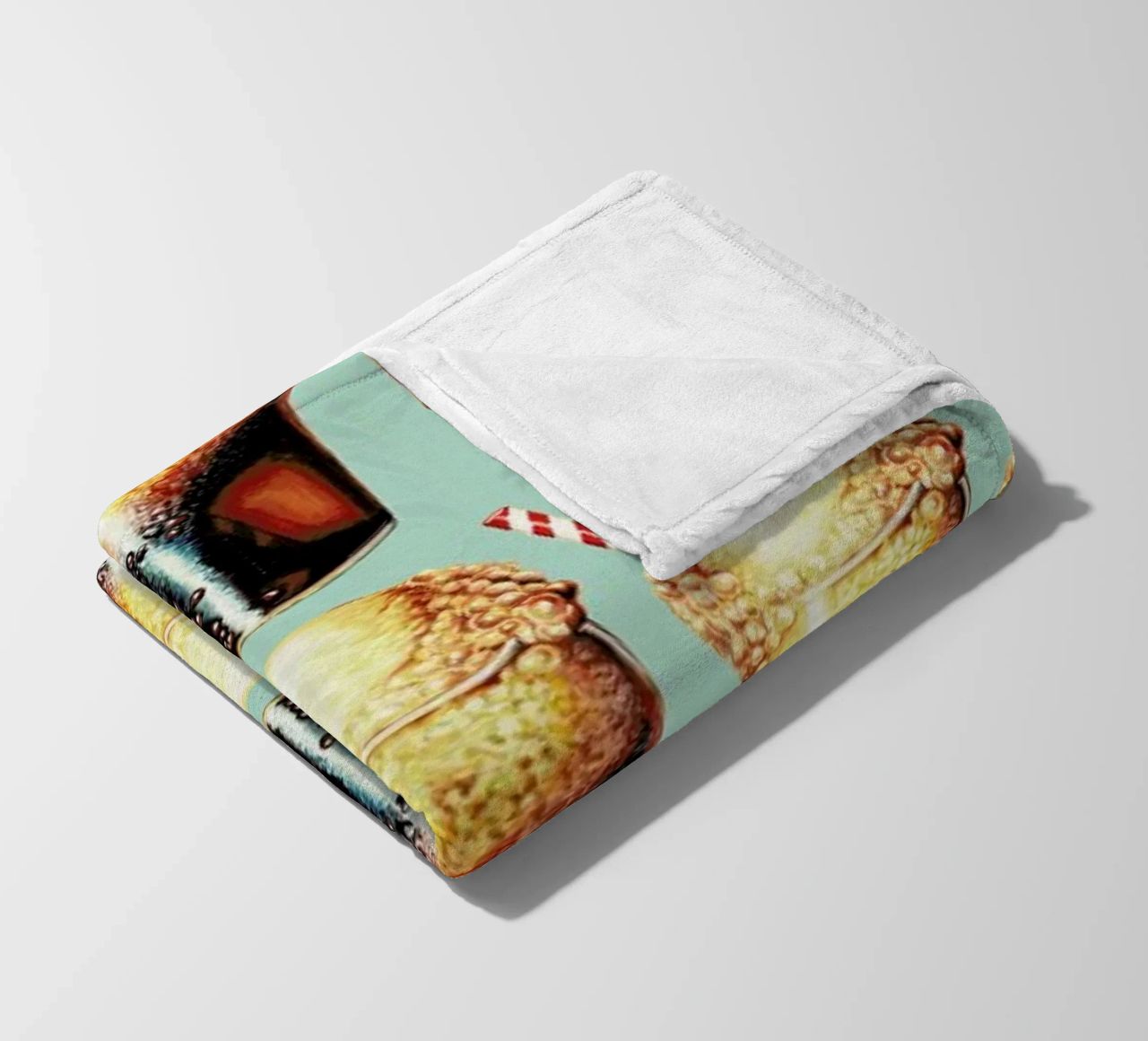 Rootbeer Float Pattern fleece blanket by Kelly Gilleran