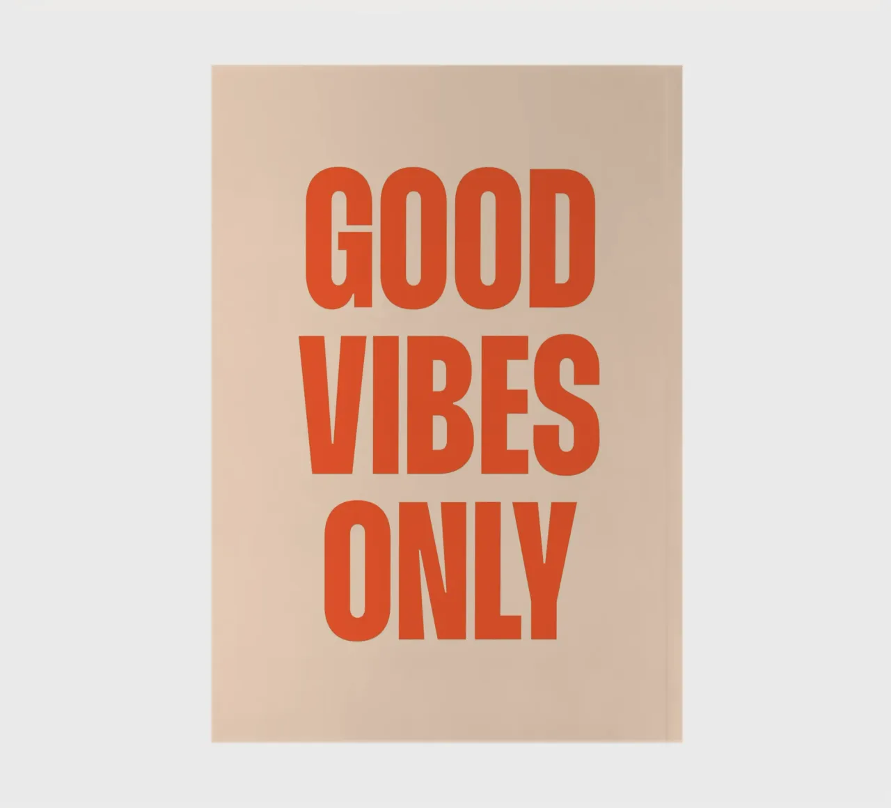 Good vibes only (Orange tone) notebook by Paigaam Studio