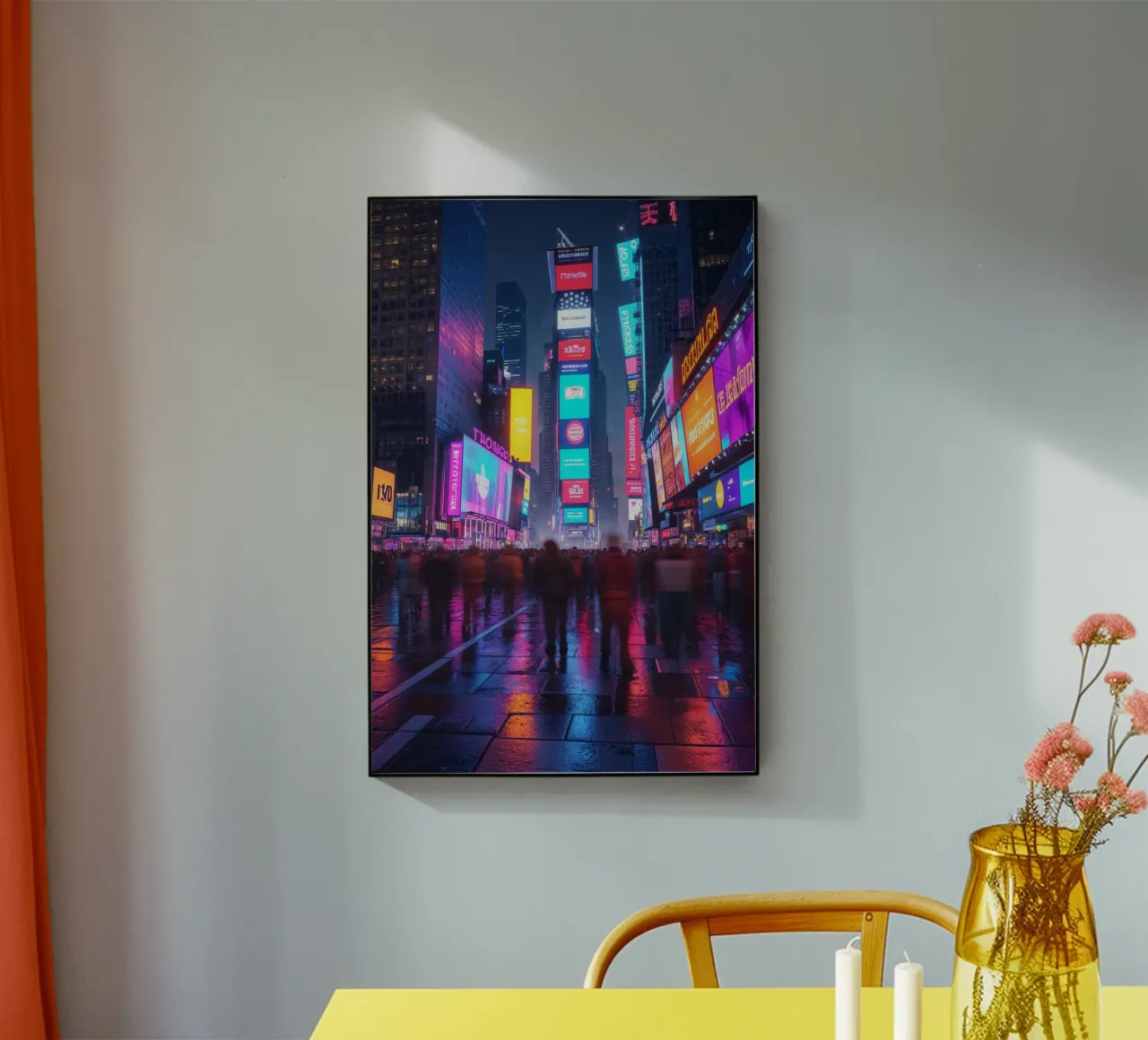 Midnight Glow of Times Square’s Skyline metacrilato de AlbertKlee
