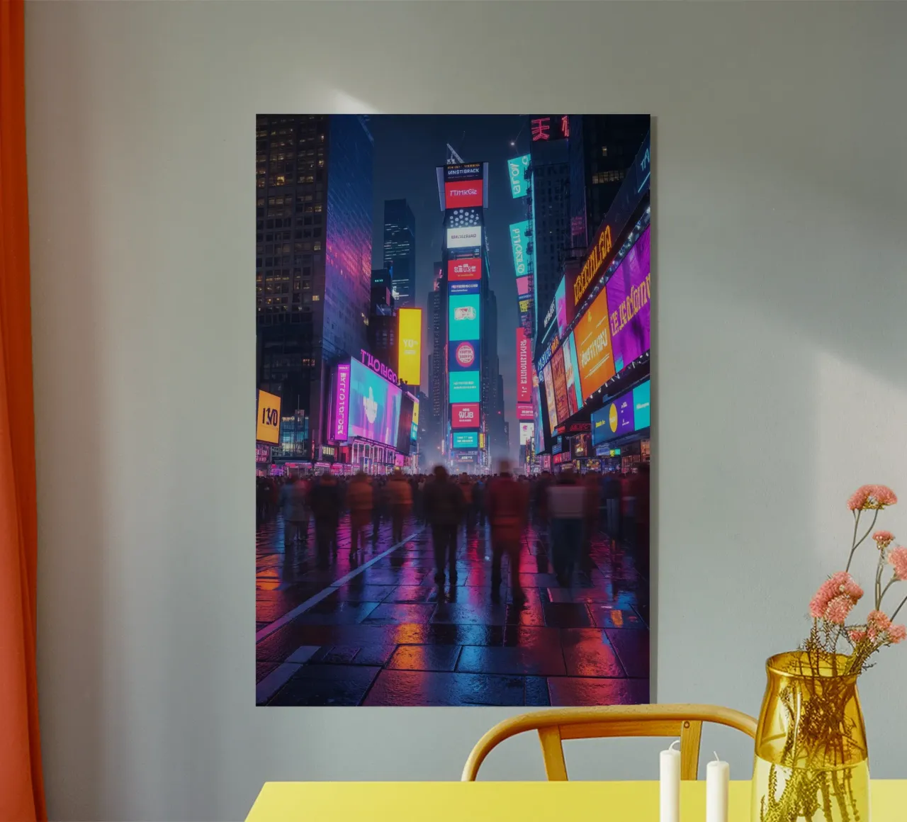 Midnight Glow of Times Square’s Skyline metacrilato de AlbertKlee