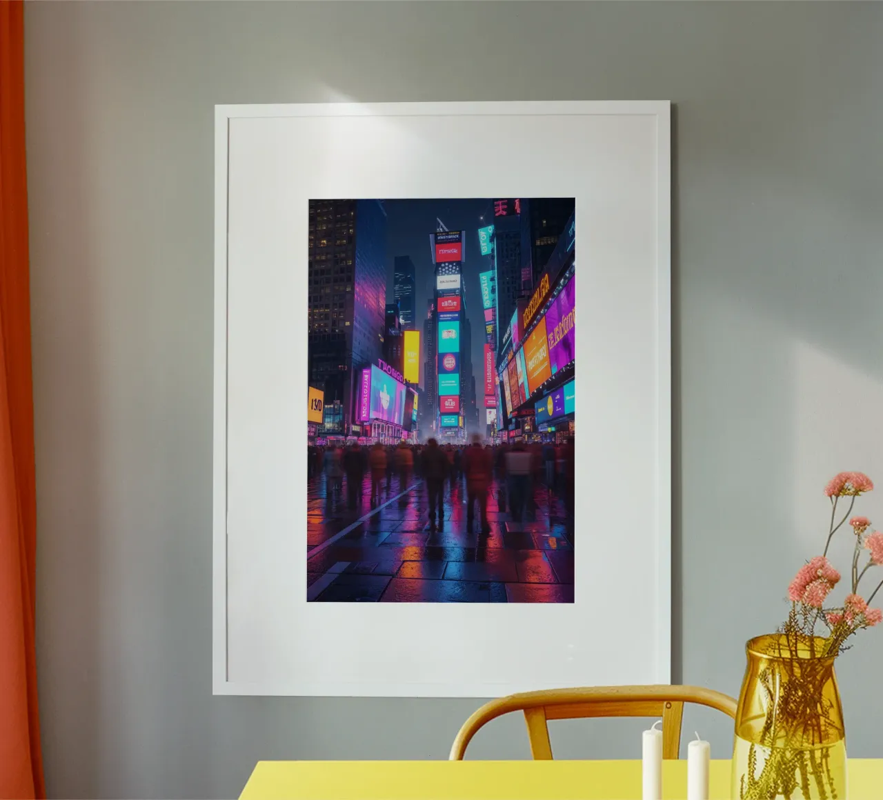Midnight Glow of Times Square’s Skyline carta hahnemühle da AlbertKlee