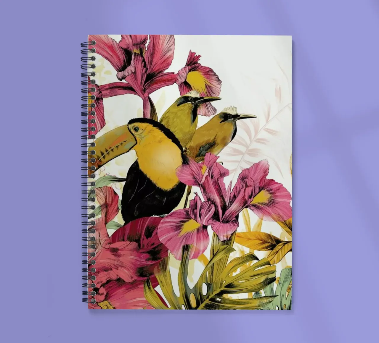 Tropical Garden Toucan spiral notebook by La Scarlatte