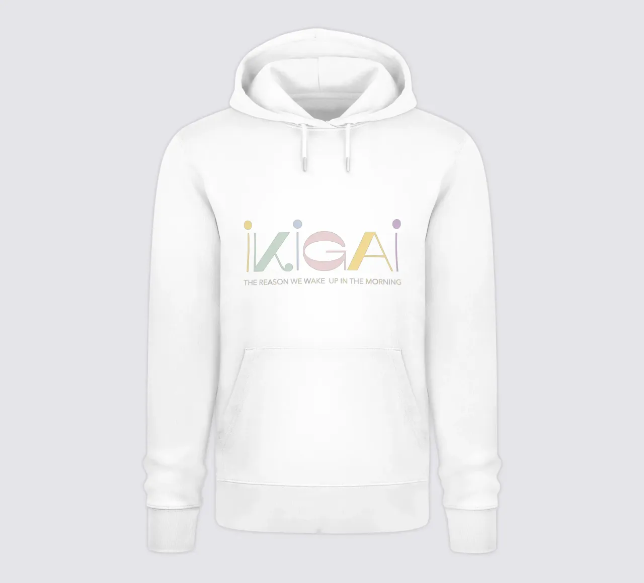 IKIGAI - Japanese felpa con cappuccio da natural neutral
