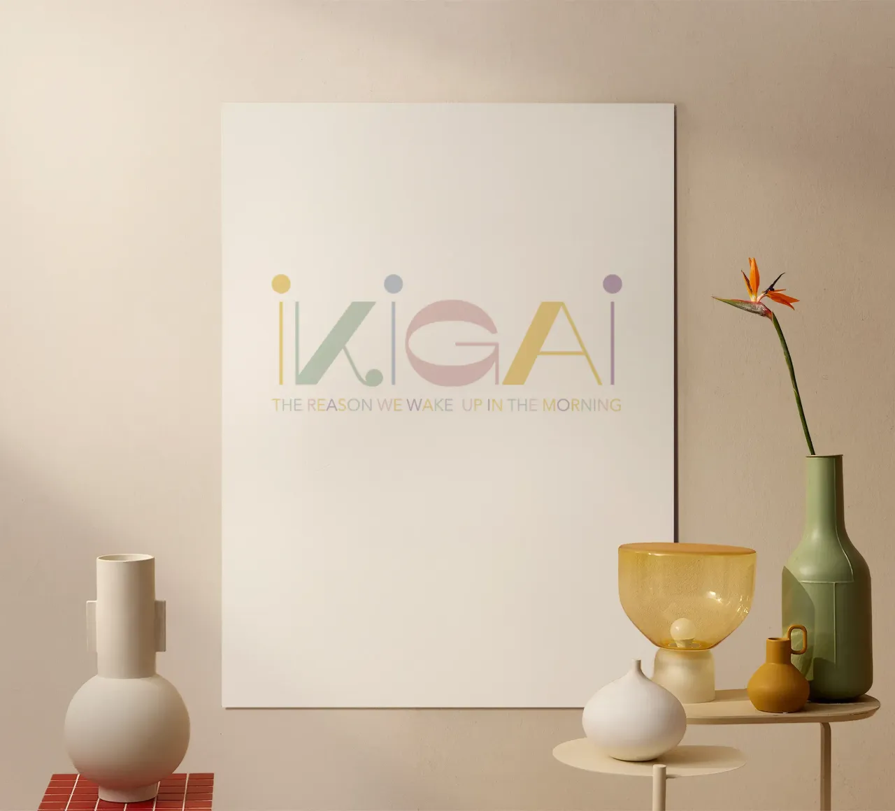 IKIGAI - Japanese poster da natural neutral