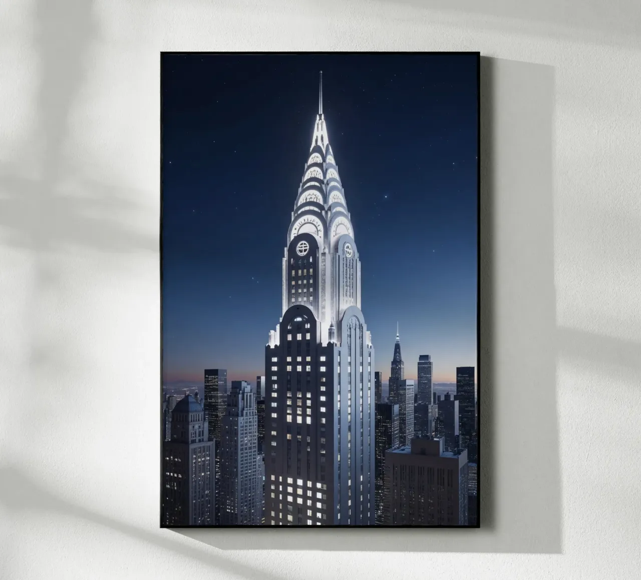 Illuminated Chrysler Building Under Stars plexiglass da AlbertKlee