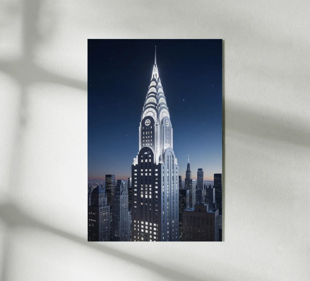 Illuminated Chrysler Building Under Stars plexiglass da AlbertKlee