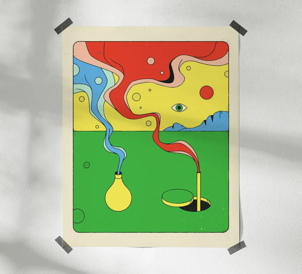 ALCHIMIA poster con telaio in alluminio da Jazzberry Blue