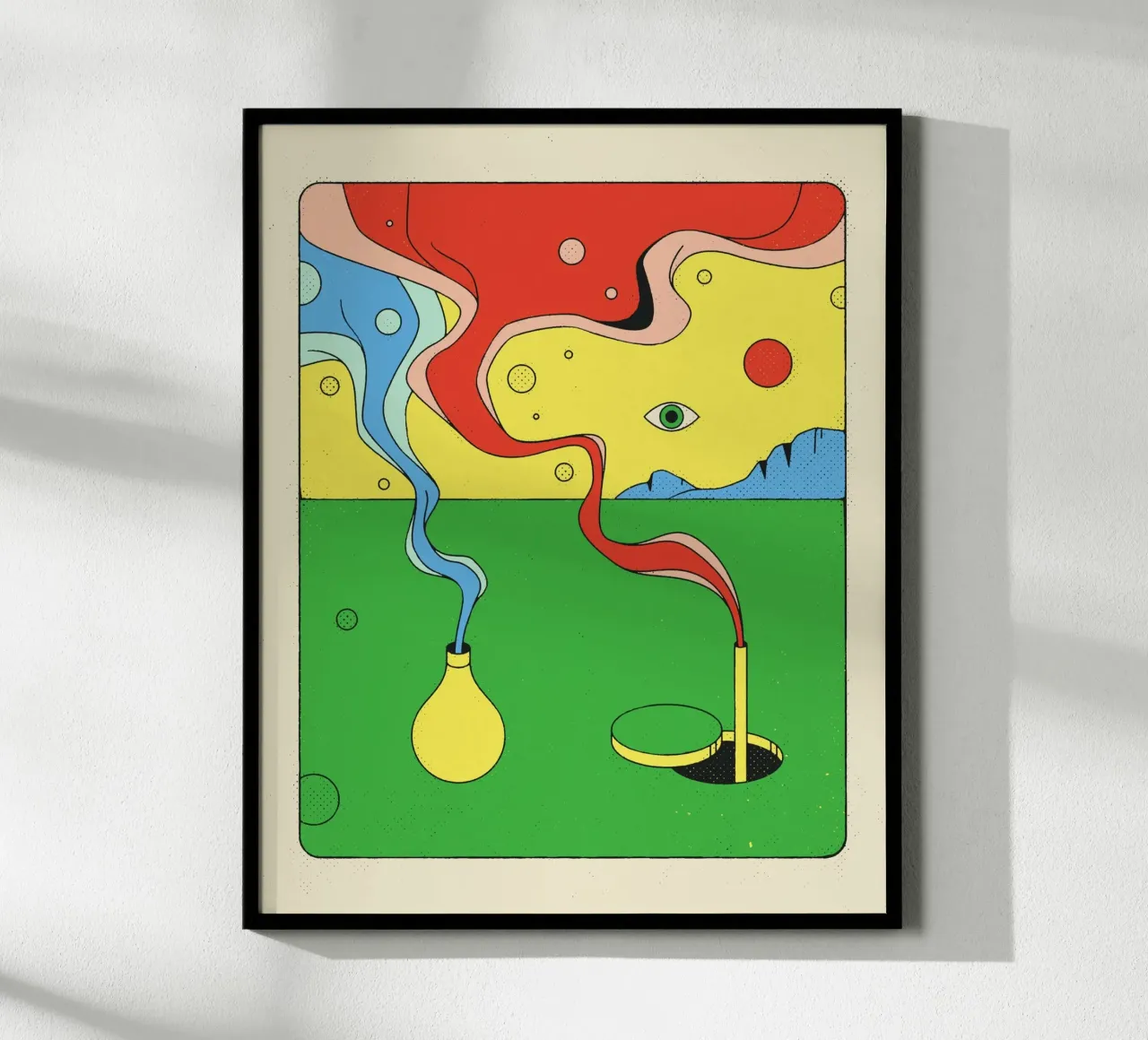 ALCHIMIA poster con telaio in alluminio da Jazzberry Blue