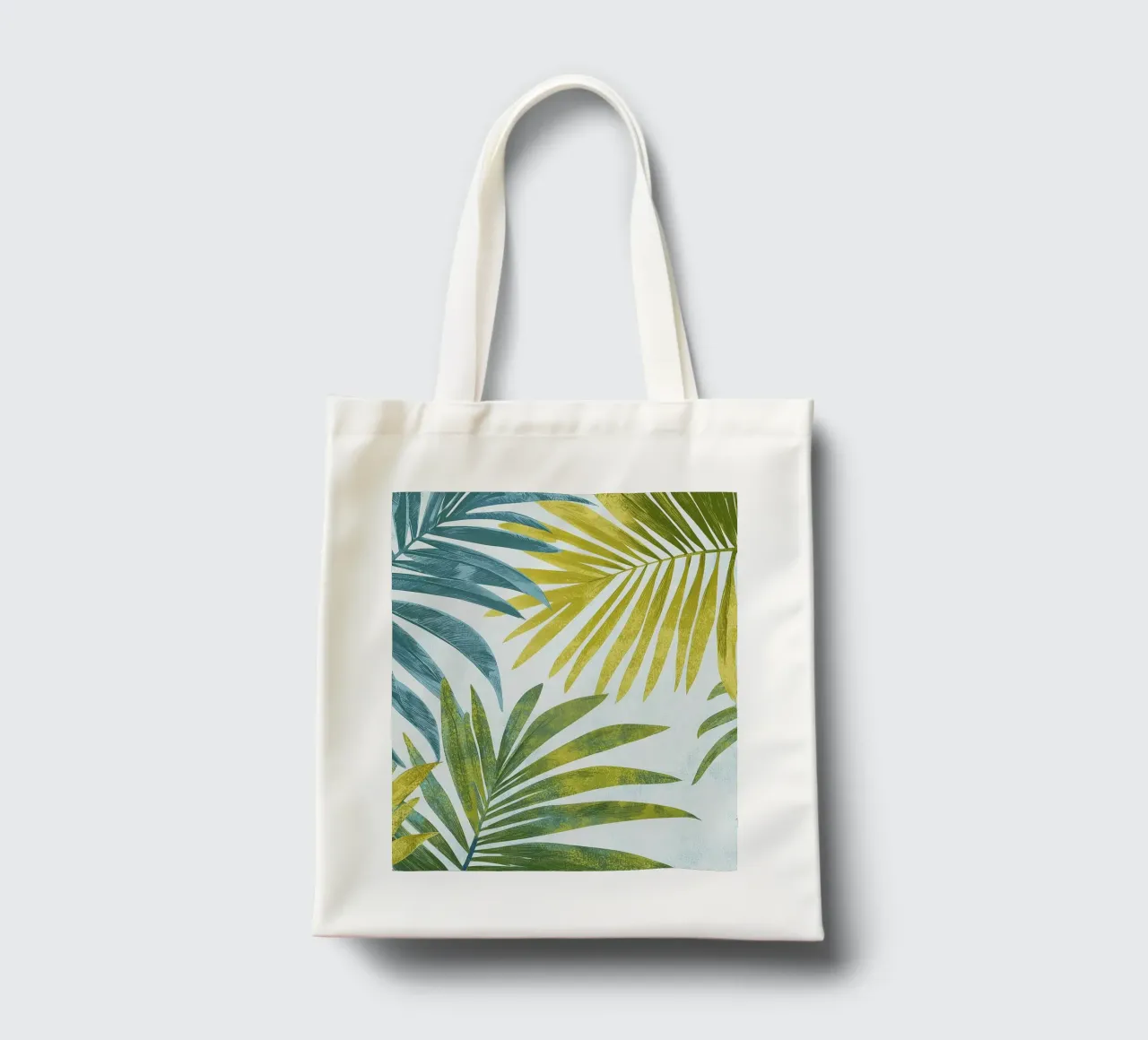 Foglie di palma botaniche Boho Piante tropicali Verde borsa in juta da Gentle Echoes Art
