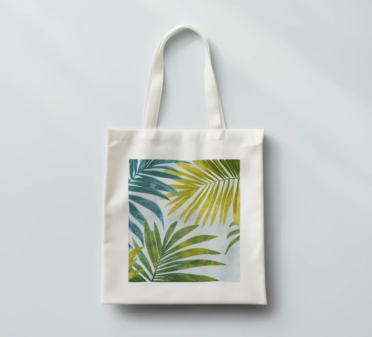 Foglie di palma botaniche Boho Piante tropicali Verde borsa in juta da Gentle Echoes Art