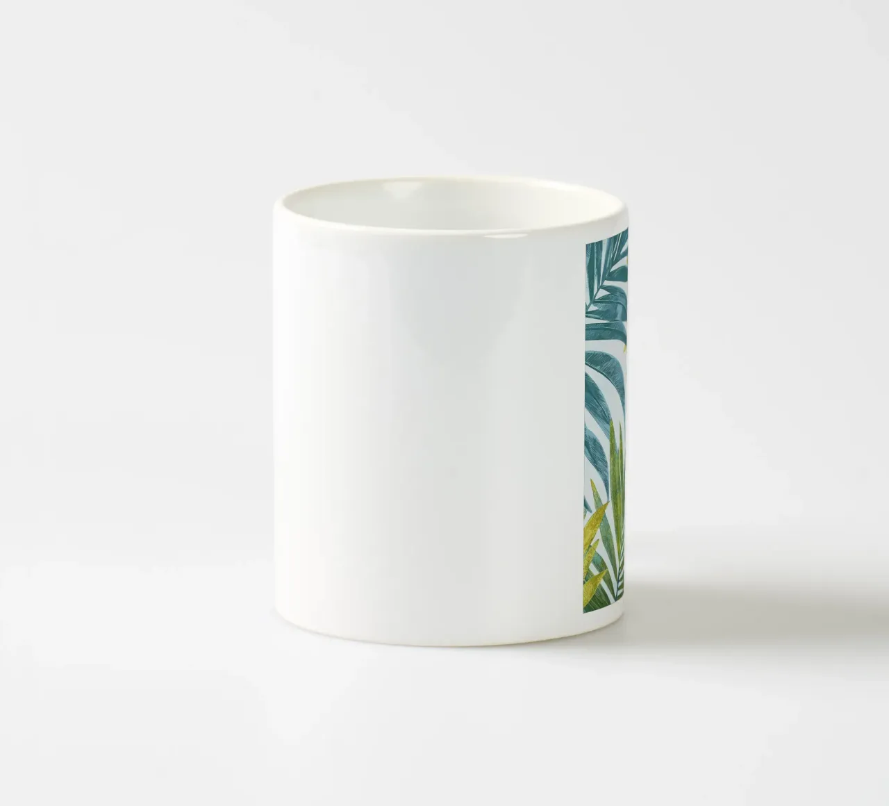 Foglie di palma botaniche Boho Piante tropicali Verde tazza in ceramica da Gentle Echoes Art