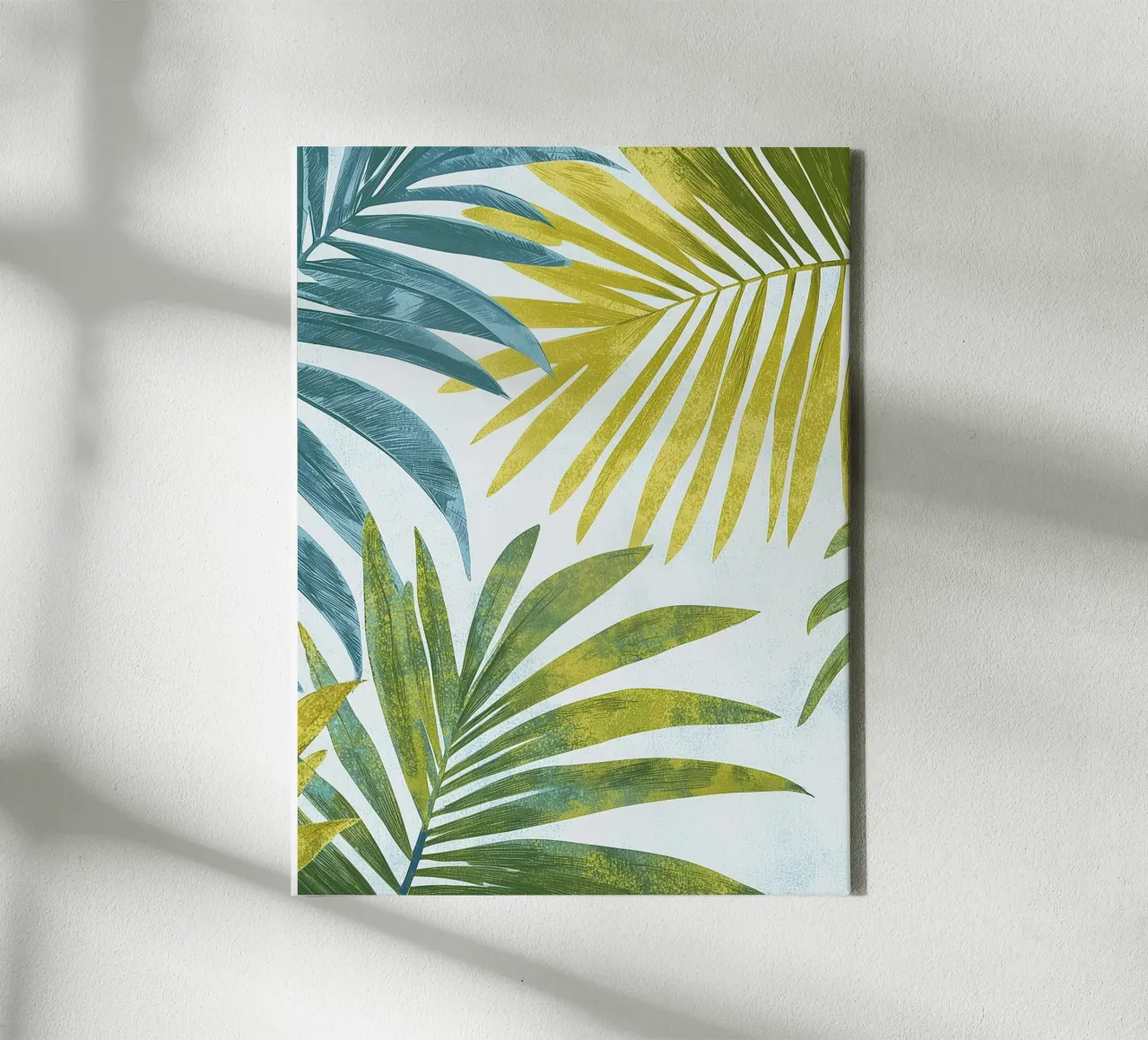Foglie di palma botaniche Boho Piante tropicali Verde tela con Cornice a cassetta da Gentle Echoes Art