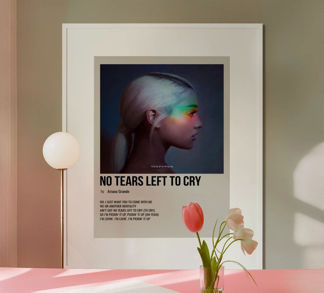 NO TEARS LEFT TO CRY by Ariana Grande poster by SoundStudio