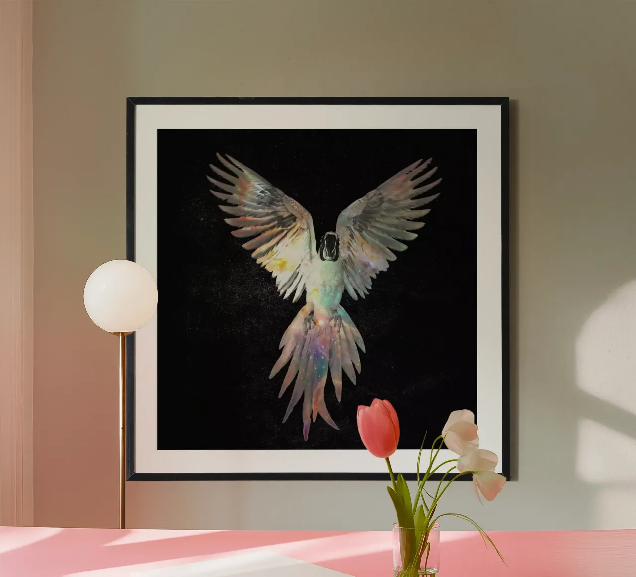 Parrot poster con telaio in alluminio da Dániel Taylor