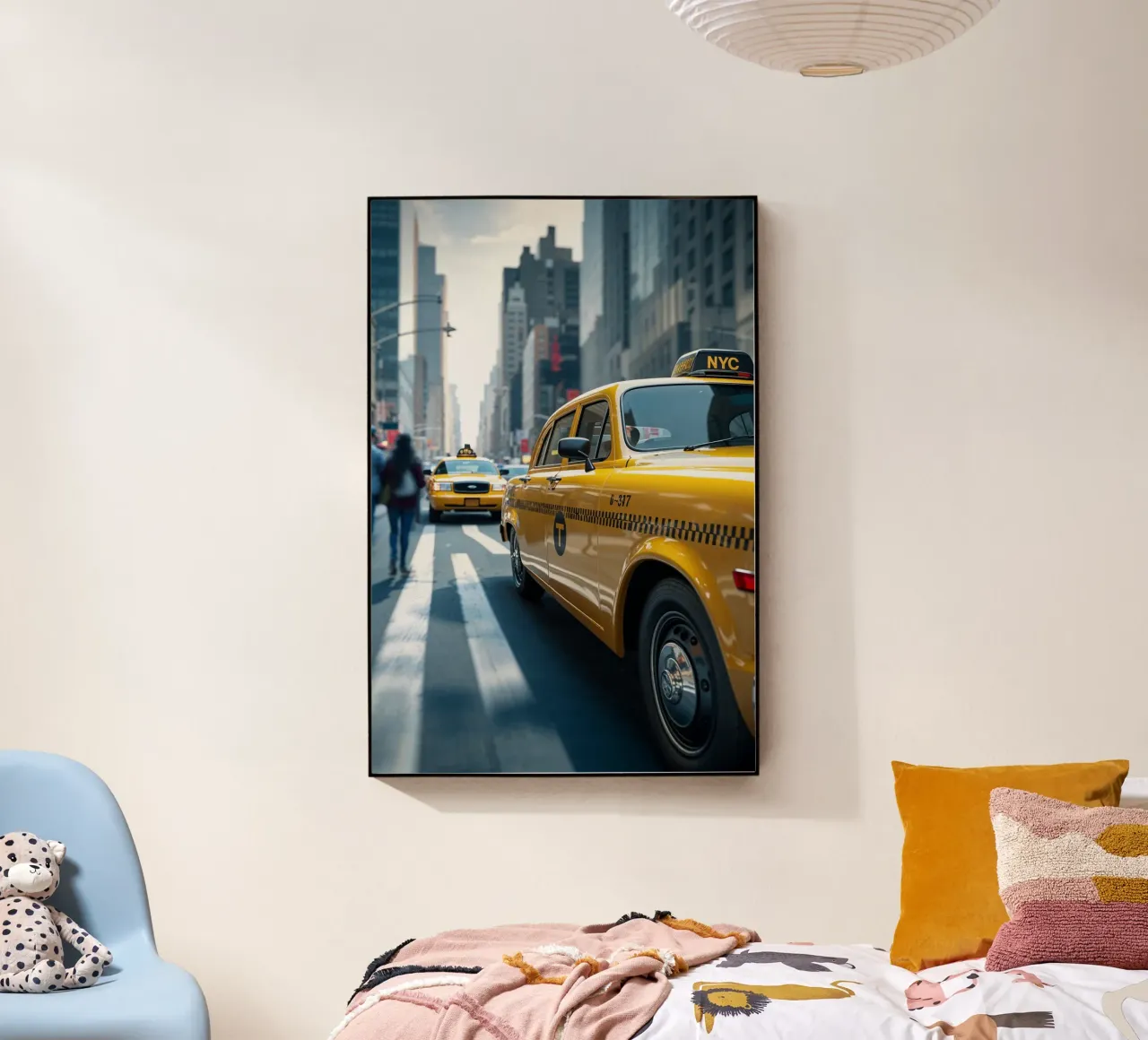 Hyperrealistic NYC Taxi in Midtown Manhattan metacrilato de AlbertKlee