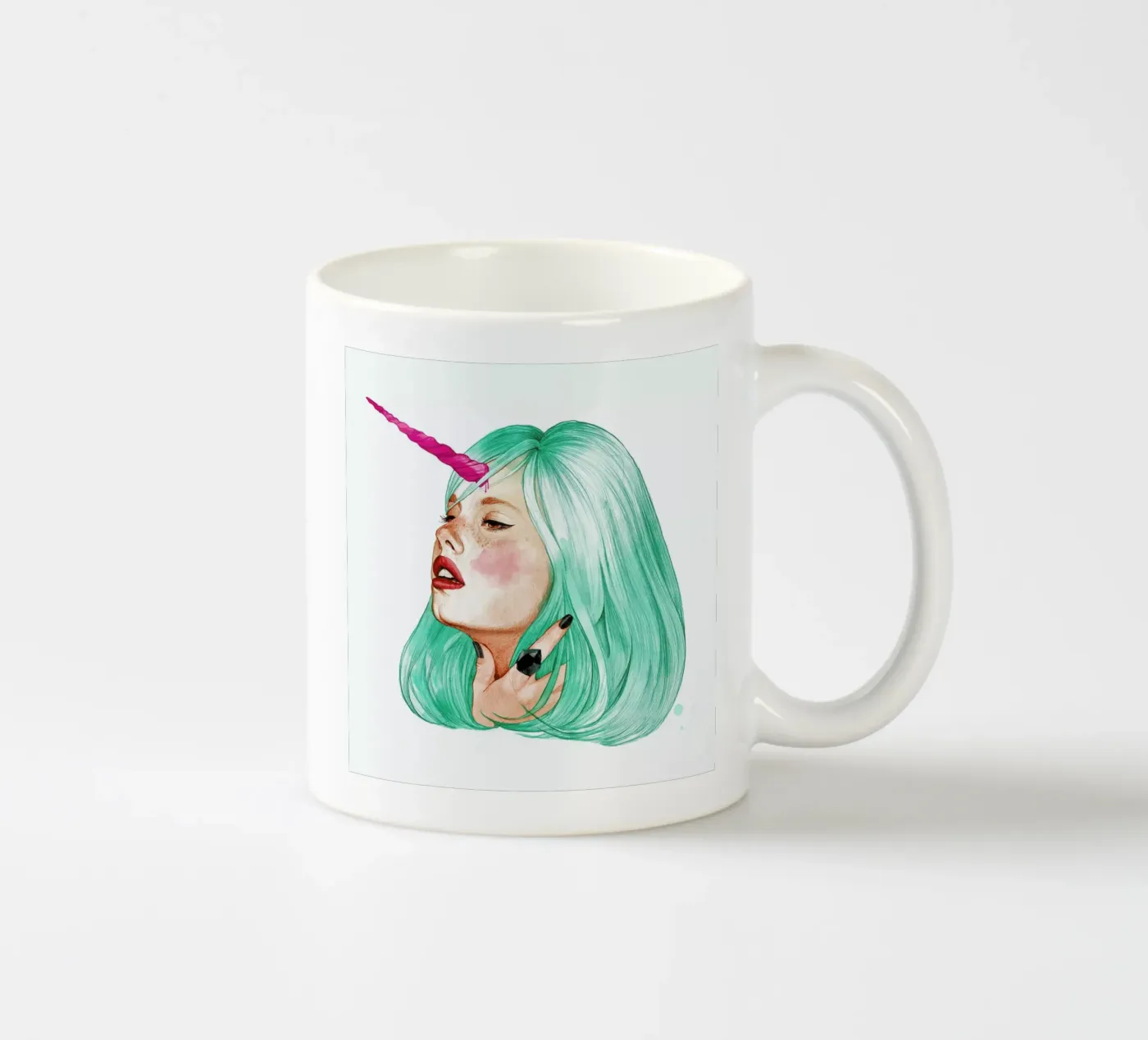 Unicorn ceramic mug by Ina Stanimirova