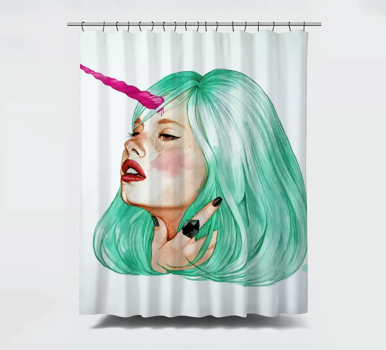 Unicorn Duschvorhang von Ina Stanimirova